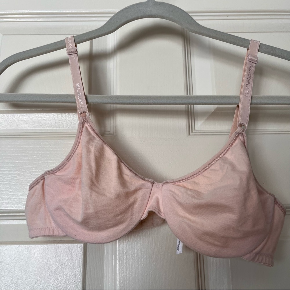 Liz Claiborne Y2K 34B Beige Stretch Cotton/Spandex Unlined Underwire T Shirt Bra